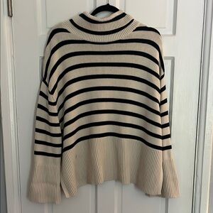 Gap oversized Striped Cream and Navy Sweater